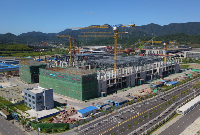 榮芯半導體寧波廠房現場施工